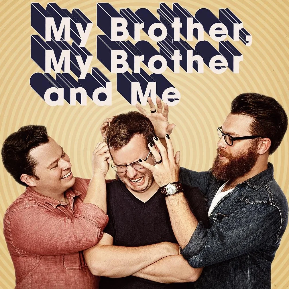 My Brother, My Brother and Me is our TV adaptation of the podcast of the same name that we did with Seeso, NBC's comedy streaming platform. So far we've only done one six-episode season, which subscribers can see all of — there's also a free sample episode up on YouTube .