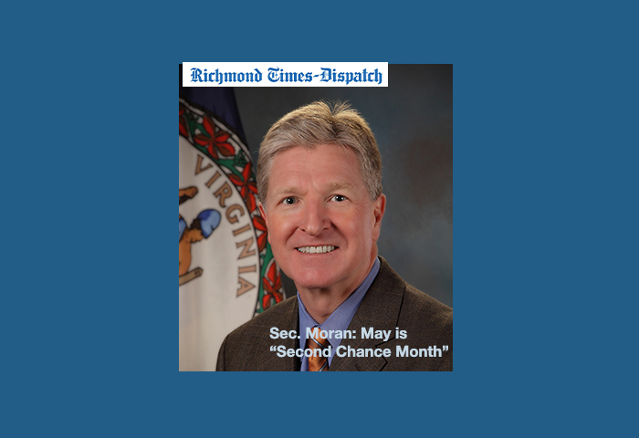 Sec. Brian Moran: May is Second Chance Month 