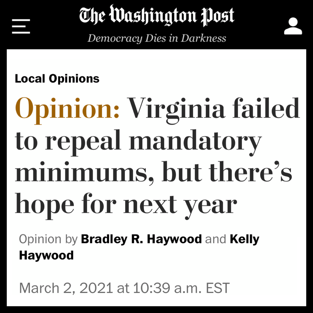 Virginia failed to repeal mandatory minimums, but there’s hope for next year