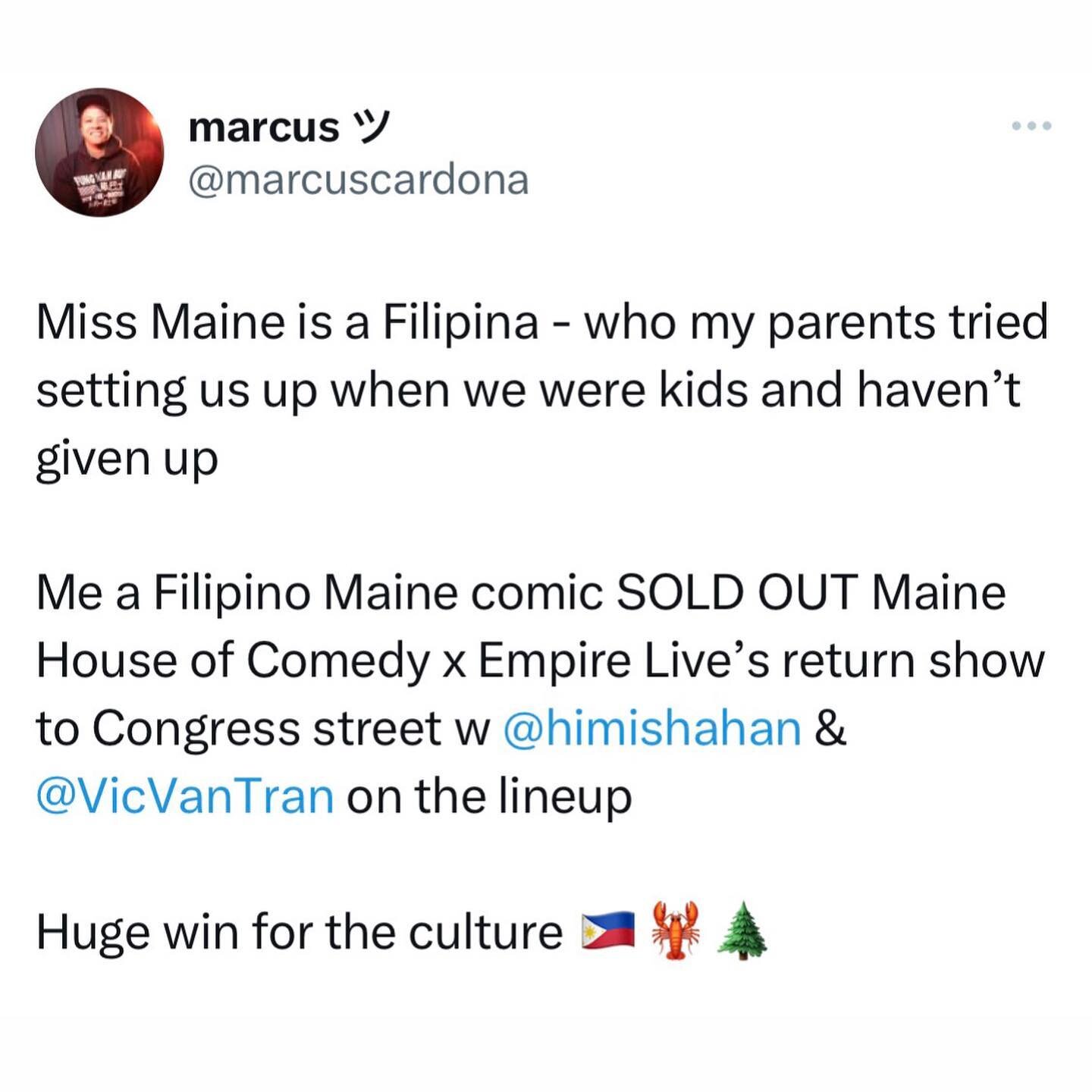 There were white supremacists in Portland, Maine yelling our streets on April 1st

That&rsquo;s wild cause the Filipinos in Portland said otherwise 🇵🇭 🖕 

This is why I rep with my whole chest and push the culture forward when in 2023 there&rsquo;