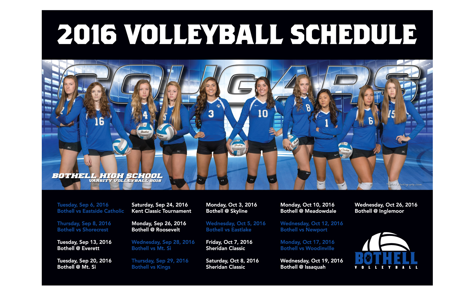 Schedule. Go check out a game and support the Cougars if you’re around!