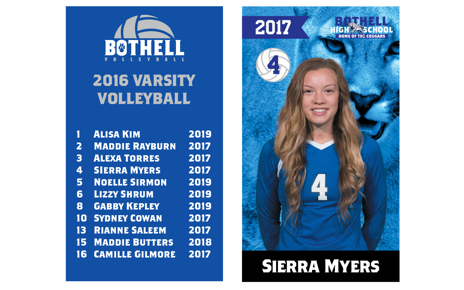 Team and senior banner design. I really love the way the senior banner turned out.