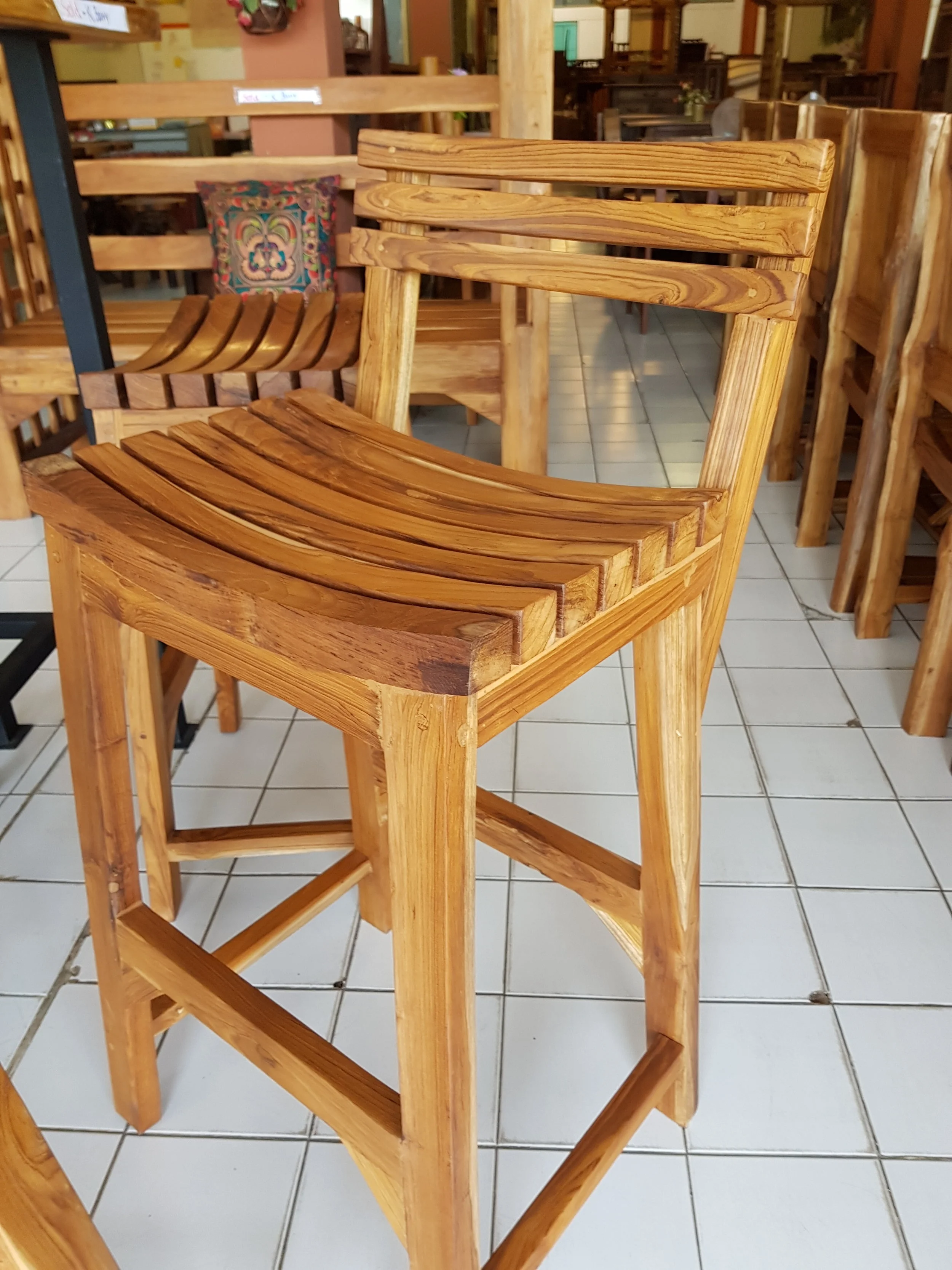 bar stools with wooden back $195  Dimensions Height: 1100cm width: 600cm