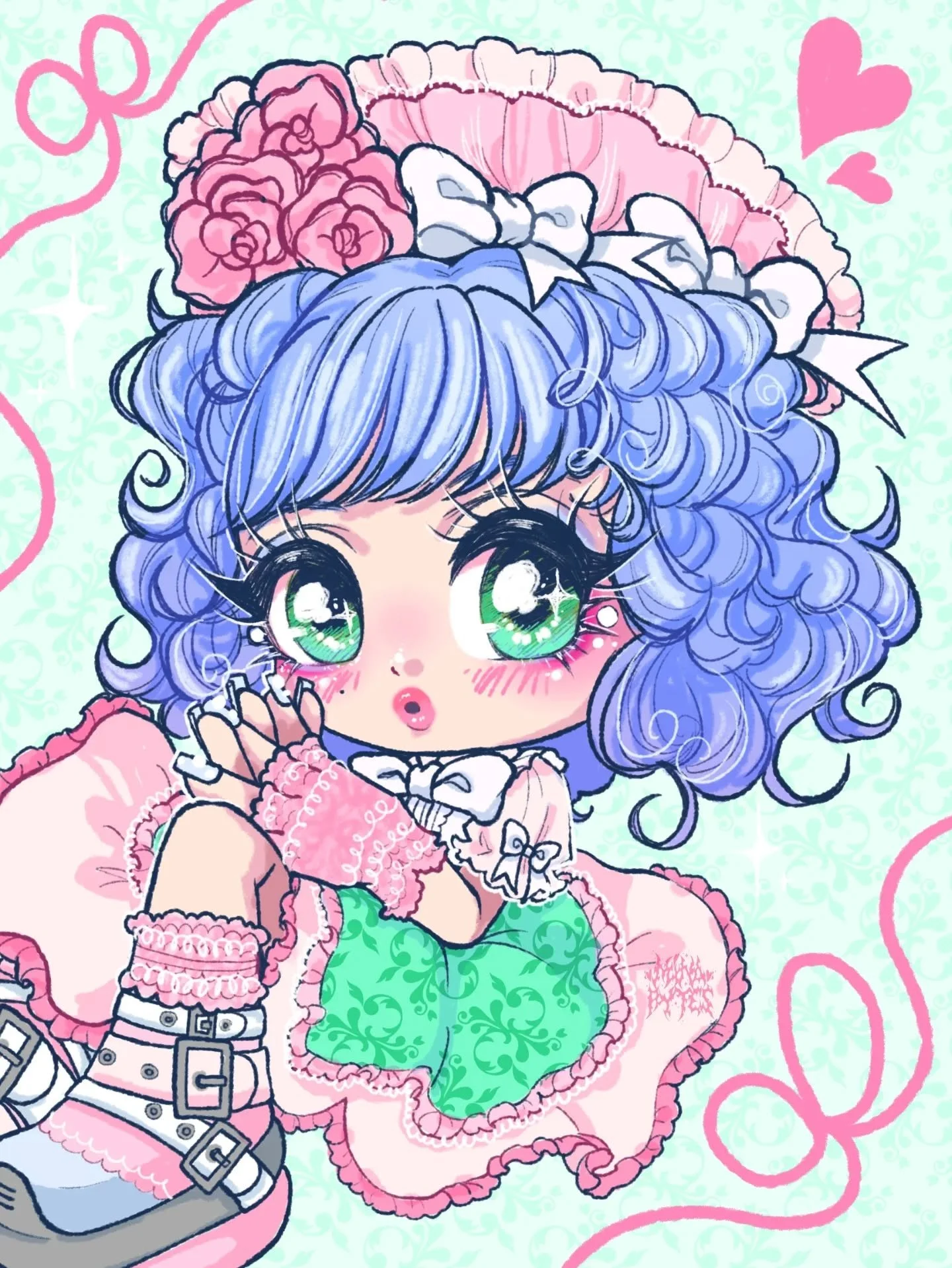 🎀 doodle of Hinata's concept photo for @xgofficial 's album 💕 just something between comms and sticker club work!! so obsessed with all their looks but Hinata especially! 

#xg #kpopart #cuteart #perthartist