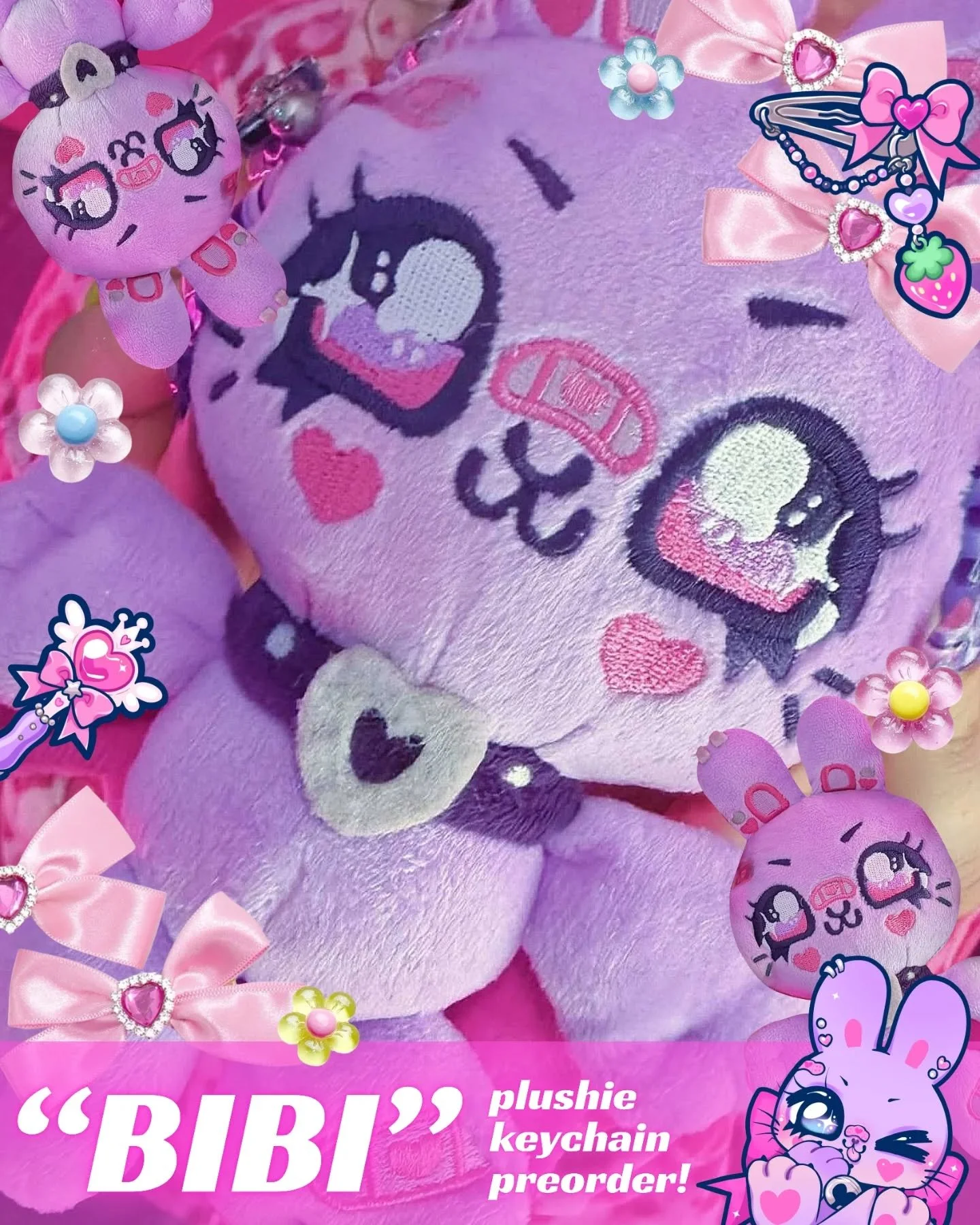 ✨️💜 MEET: BIBI! UR NEW LIFE COMPANION, CONFIDANT, AND BAG BABE!!
YES!! my first bag plushie!!! keychain baby!!! itll be available to pre0rder from this weekend thru to 23rd MAYY, and then itll be shipping this July 💕💕💕
This is a super exciting ne