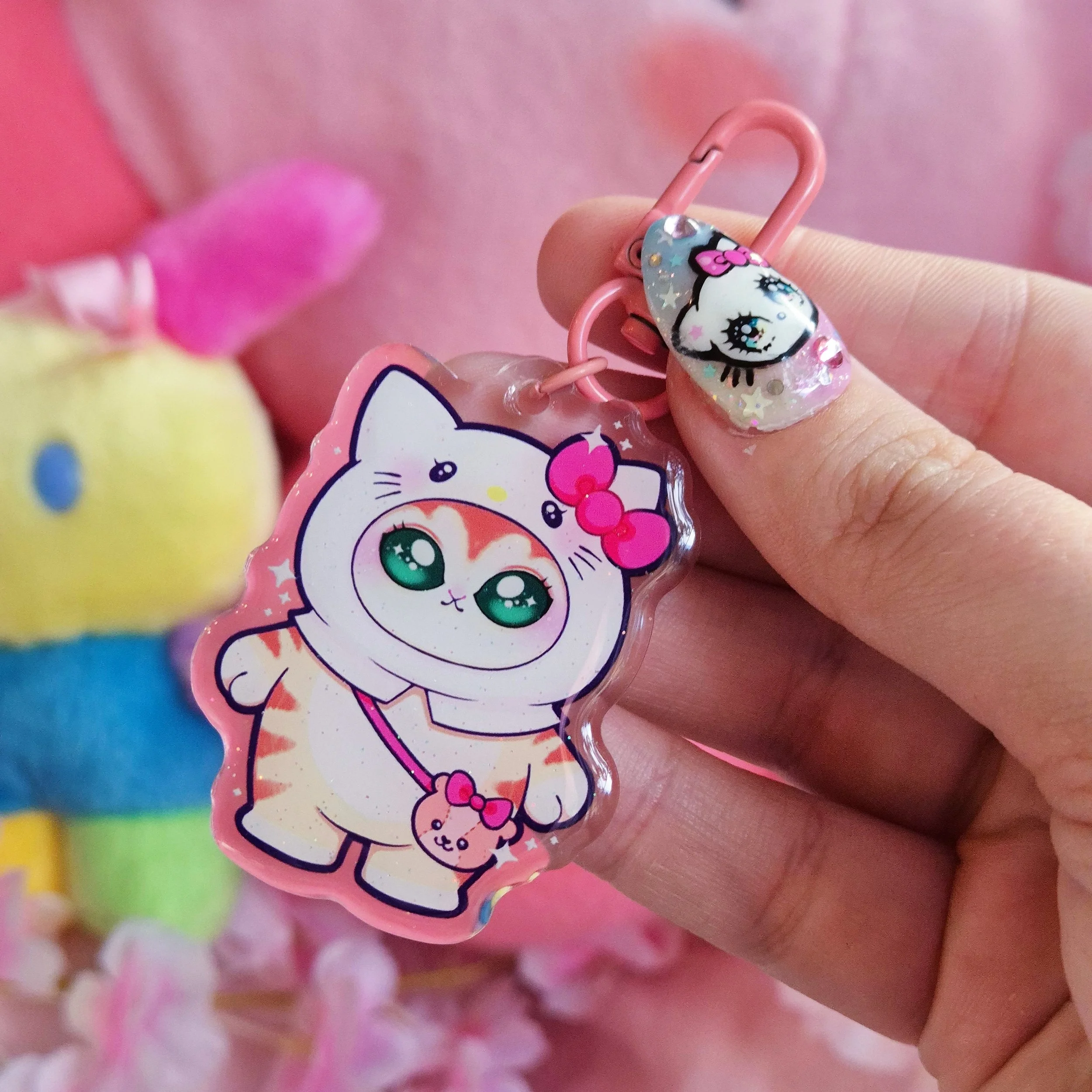Mofusand Hello Kitty Acrylic Charm