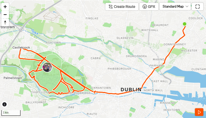 Long run into Dublin half Marathon