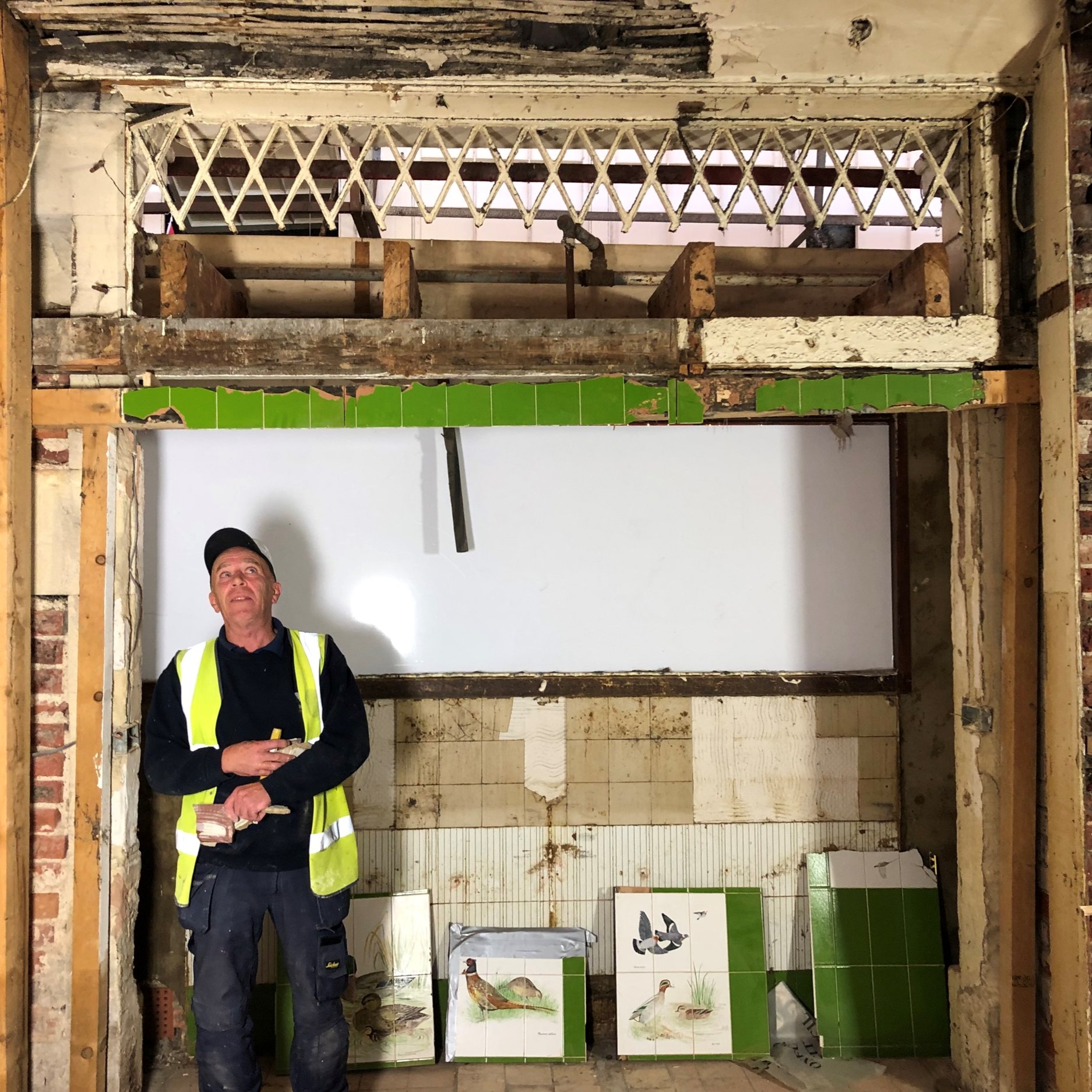 Surviving shop front and fretwork