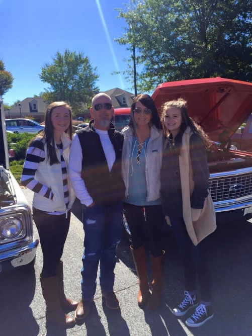 Barry, Sarah, Lexi and Shelby sponsoring the Good Neighbor Car Show in Blairsville 2015