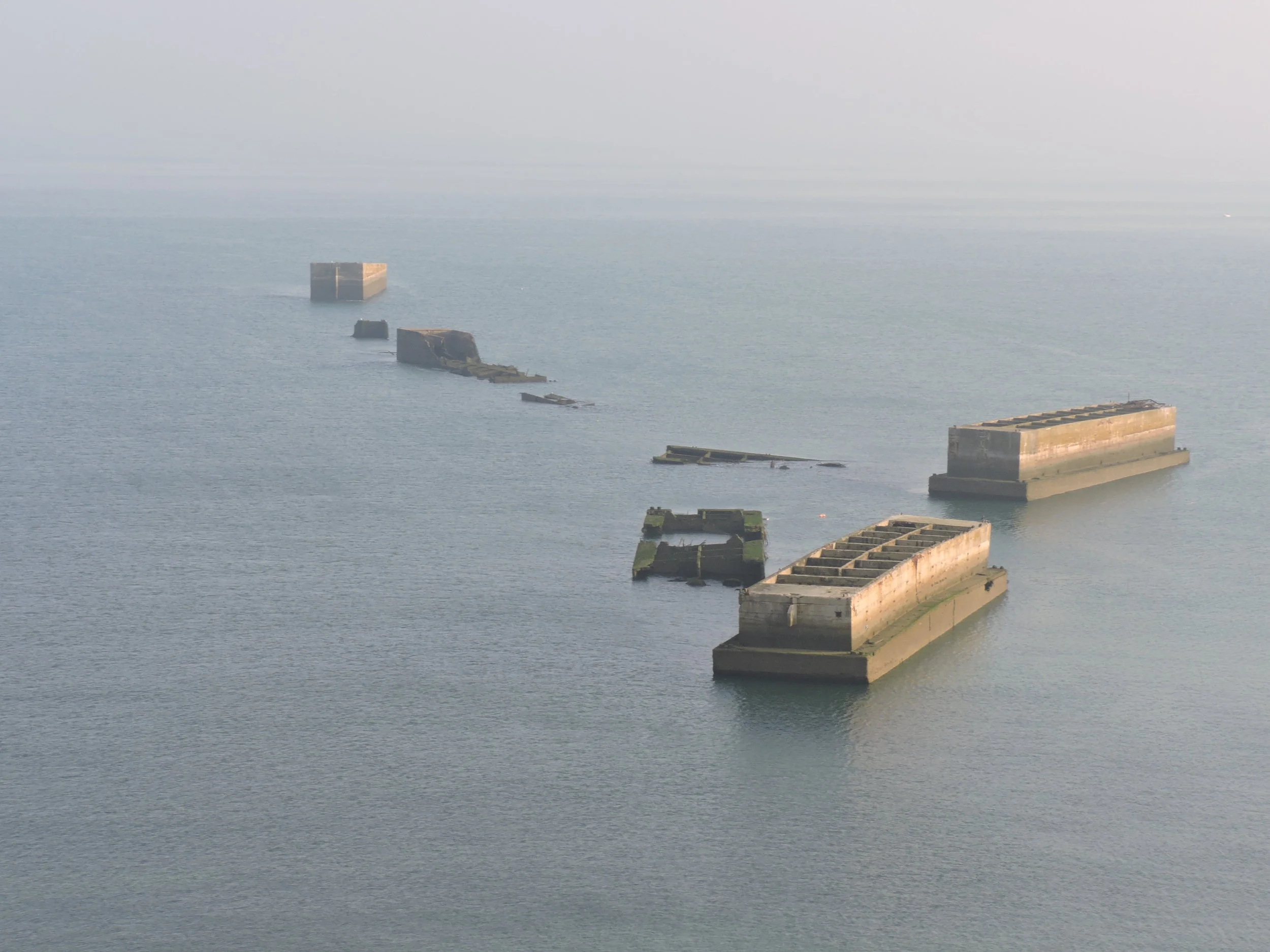 Remains of Mulberry Harbor, Arromanches-les-Bains