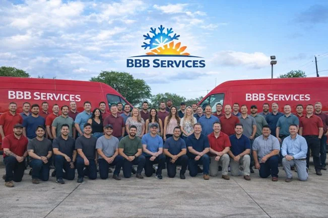 team of HVAC staff  posing for a picture