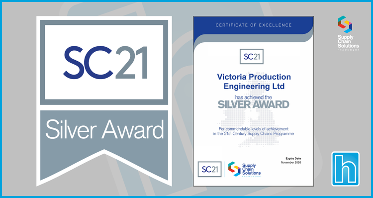 Perfect Silver Engineering Victoria Production Engineering awarded Silver SC21 — Hyde Group
