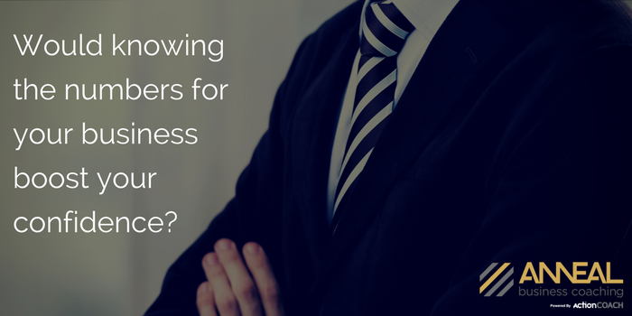Martin Holland, Anneal Business Coaching, quote graphic: “Would knowing the numbers for your business boost your confidence?