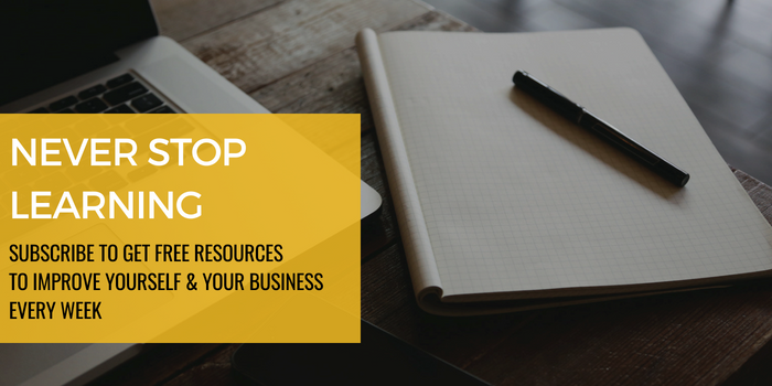 Anneal Business Coaching, Martin Holland subscribe graphic: "Never stop learning. Subscribe to get free resources to improve yourself & your business every week.