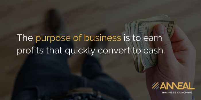 Martin Holland Anneal Business Coaching - The purpose of business is to earn profits that quickly convert to cash, not just sales
