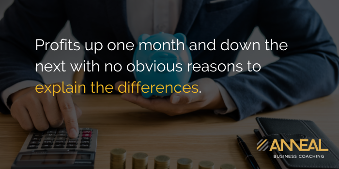 Martin Holland Anneal Business Coaching - Profits up one month and down the next with no obvious reasons, the matching problem explained