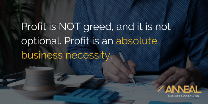 Martin Holland Anneal Business Coaching - profit is not greed, profit is an absolute business necessity for survival and growth