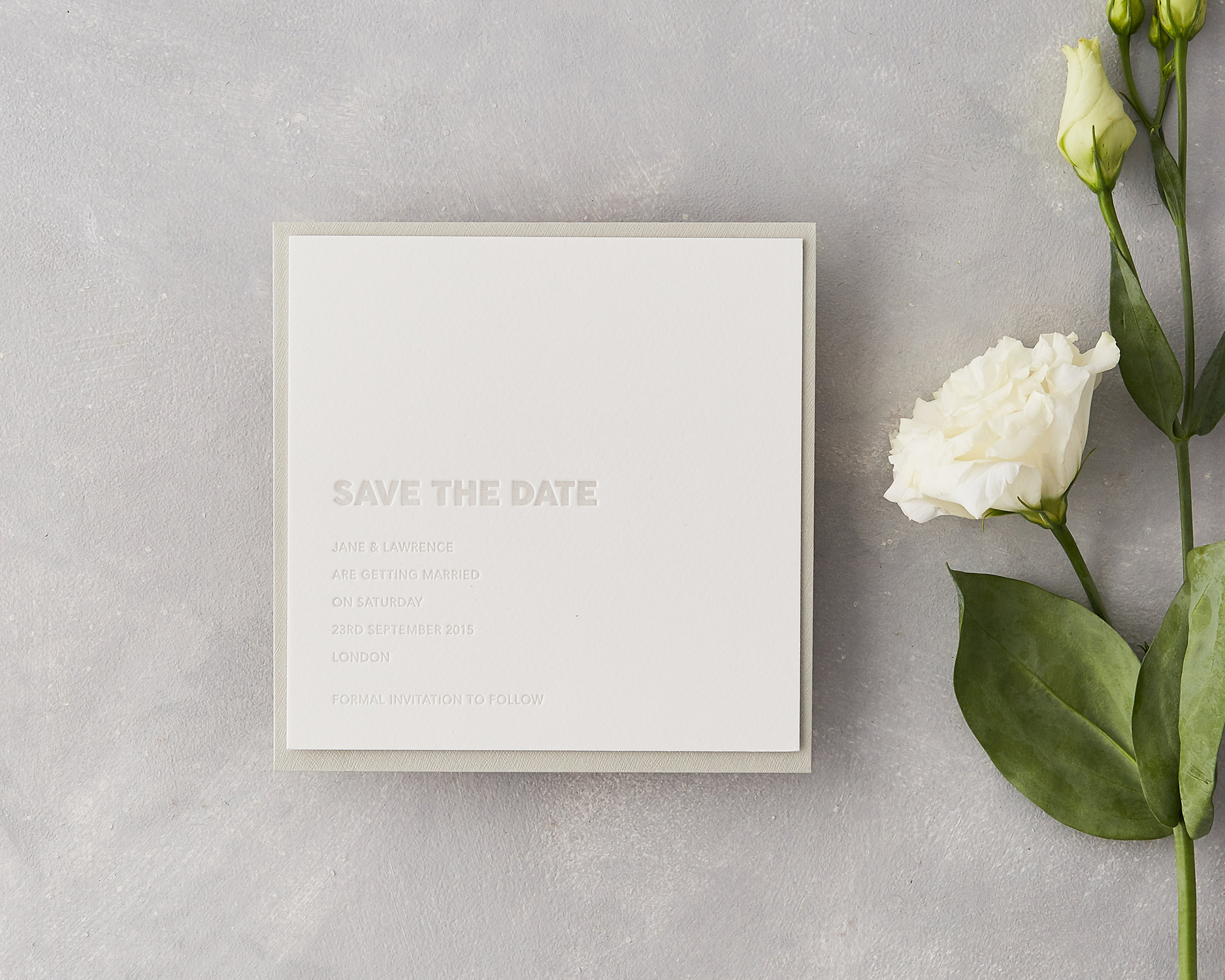 Embossed Save The Date