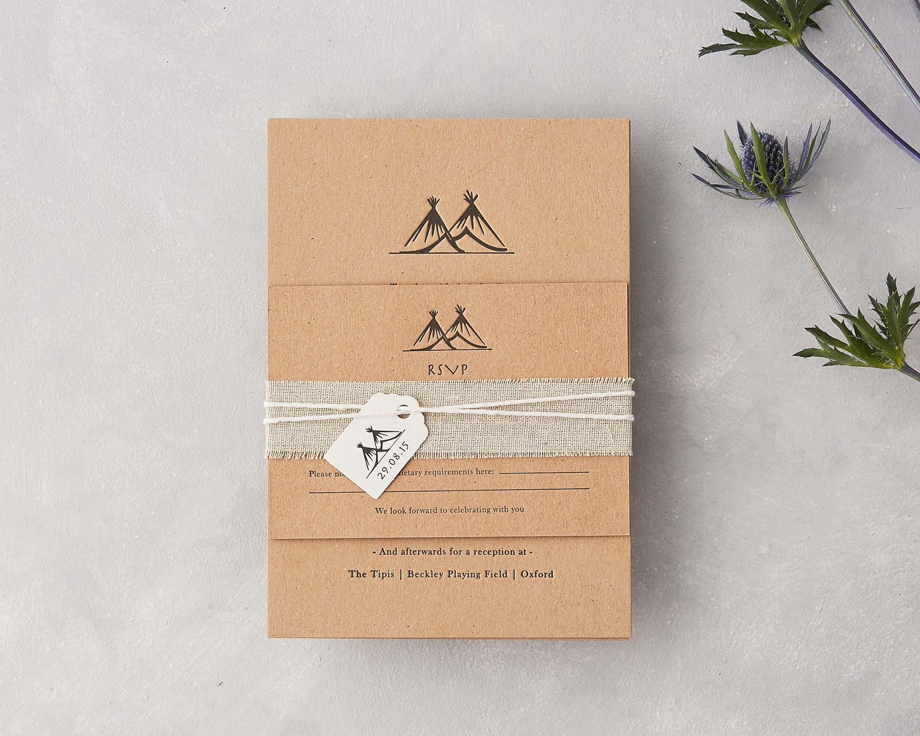 Tipi Wedding Invitation Set