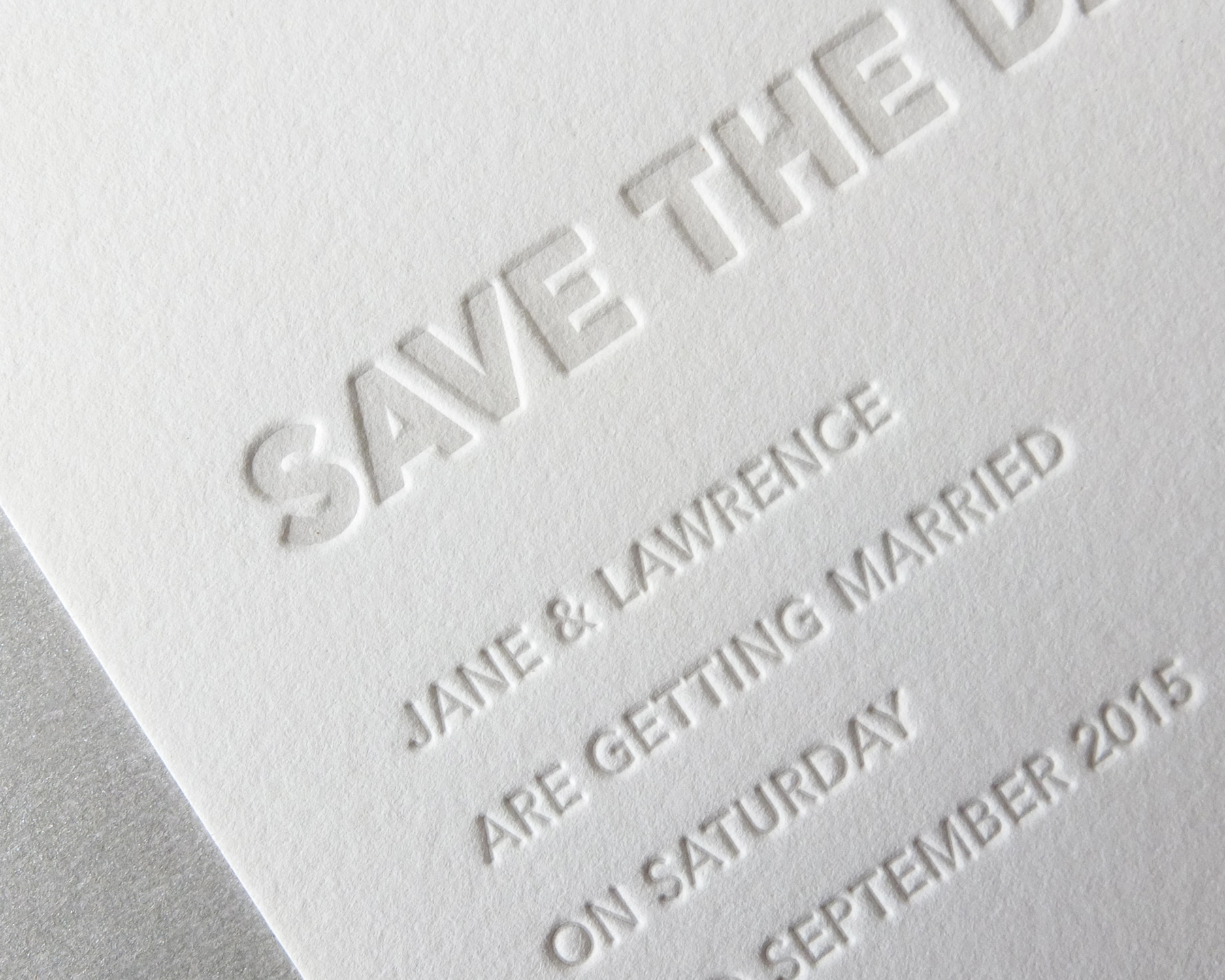 Embossed Save The Date