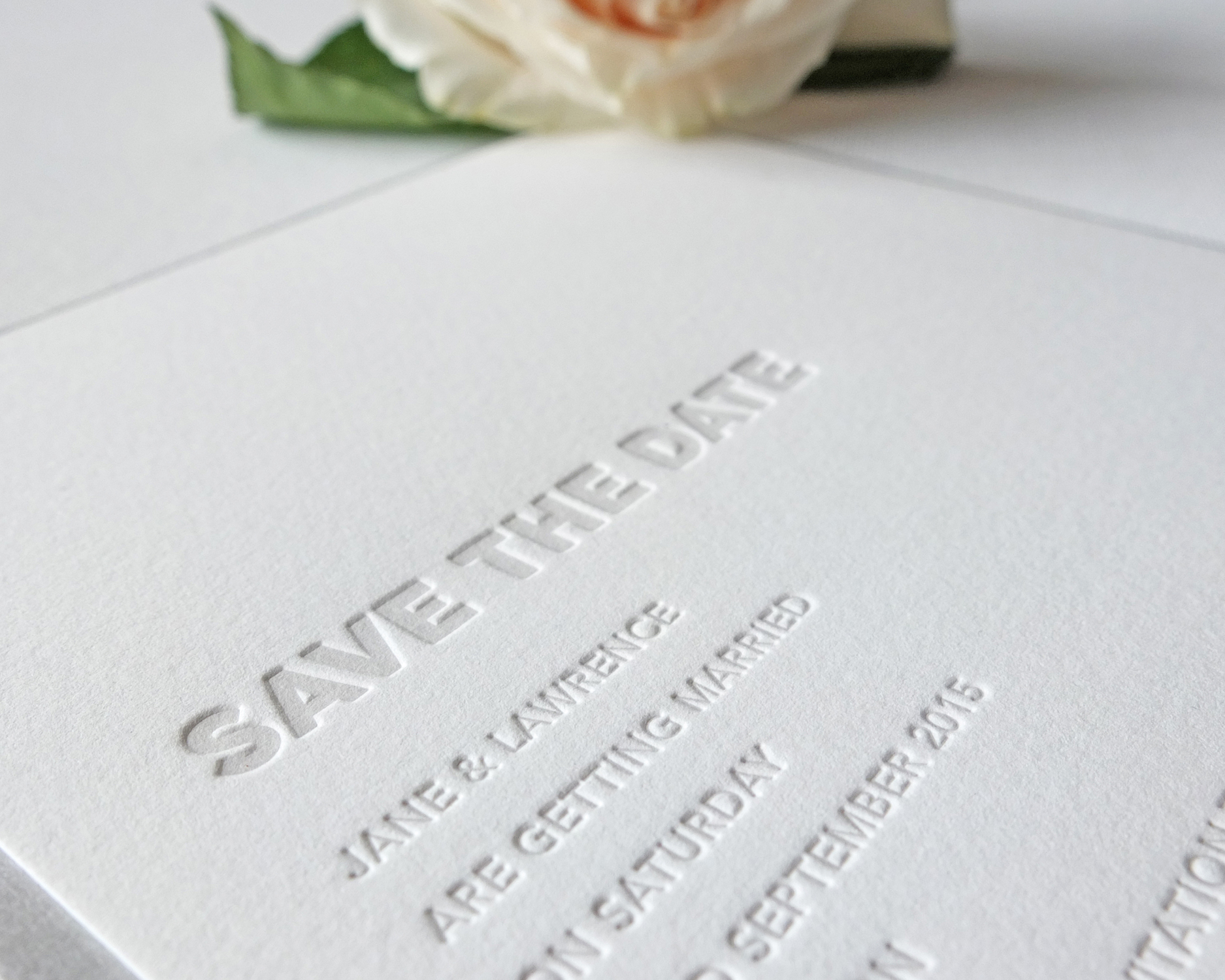 Embossed Save The Date