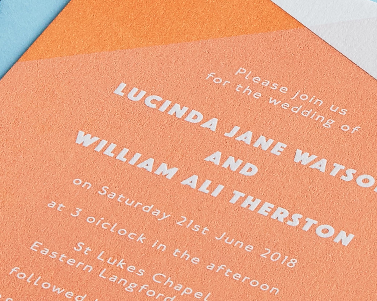Letterpress Invitation Detail