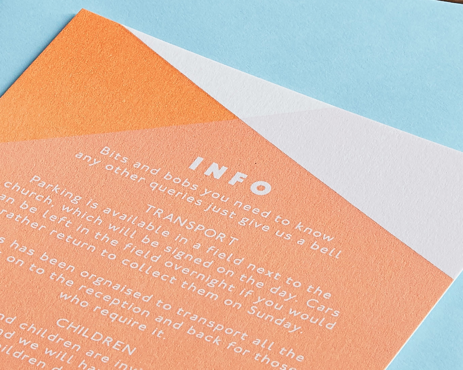 Letterpress Information Card