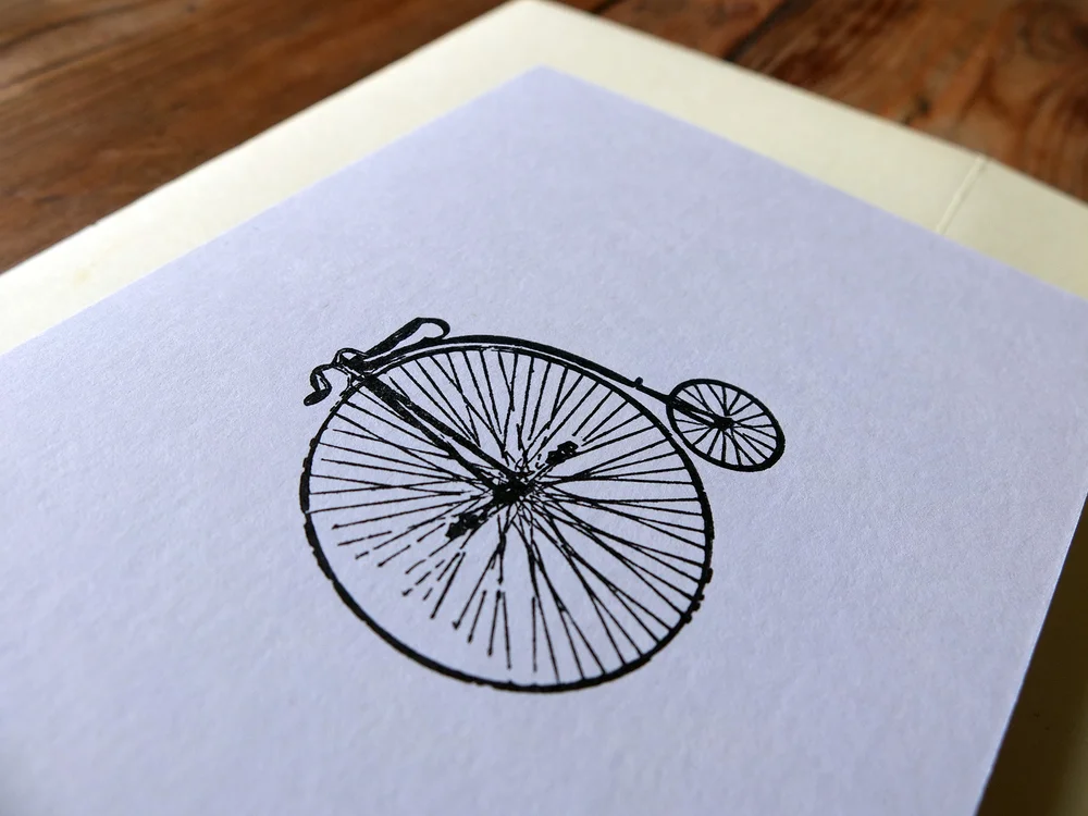 Letterpress Greetings Card - 'Kiss' Impression Print on 270gsm Paper Card Stock
