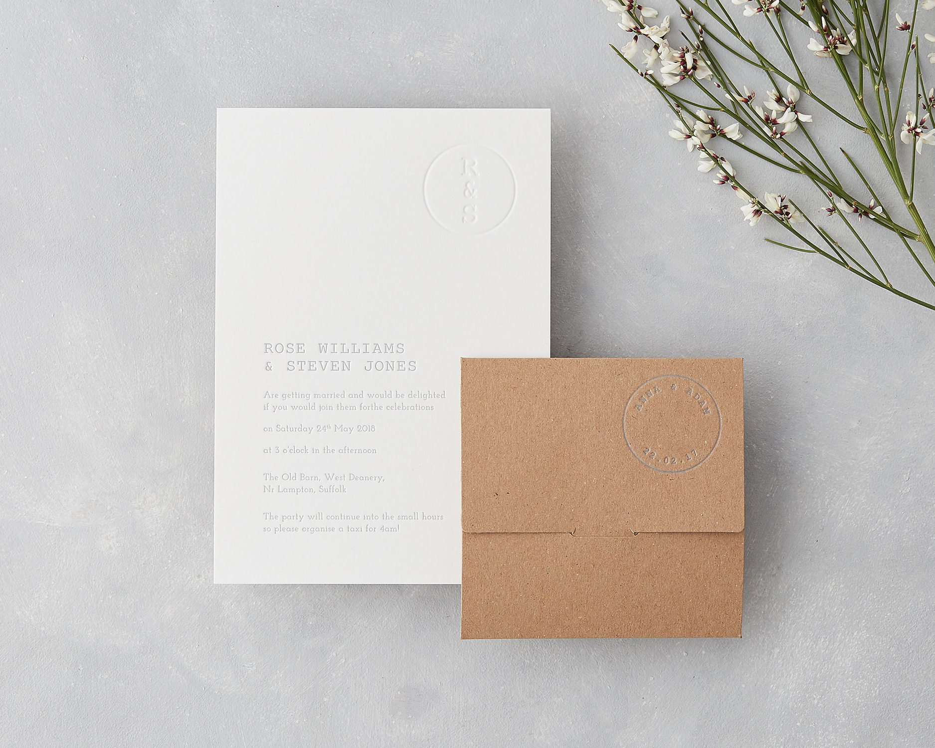 Letterpress Invitation Set