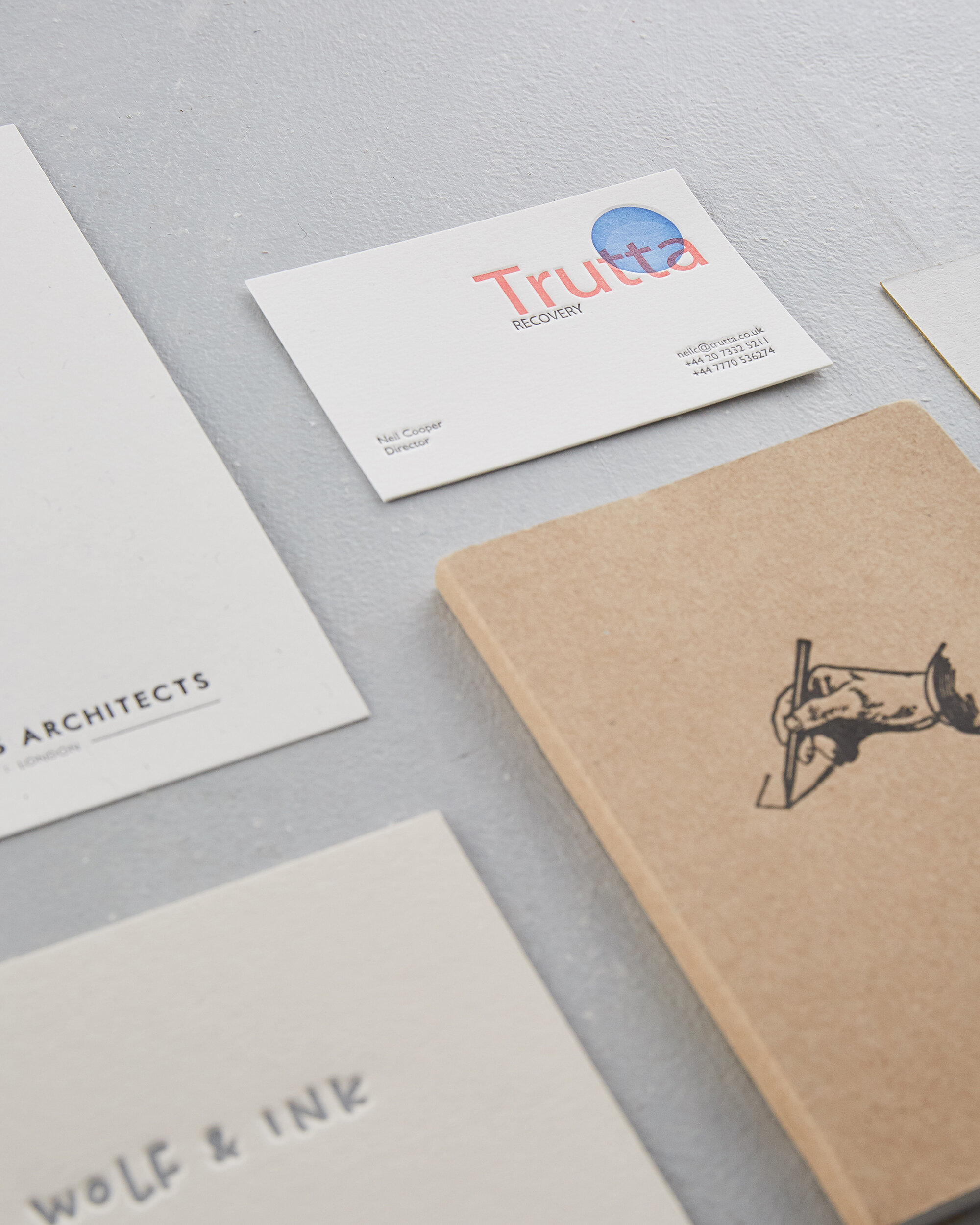 Three-Colour Letterpress Business Cards