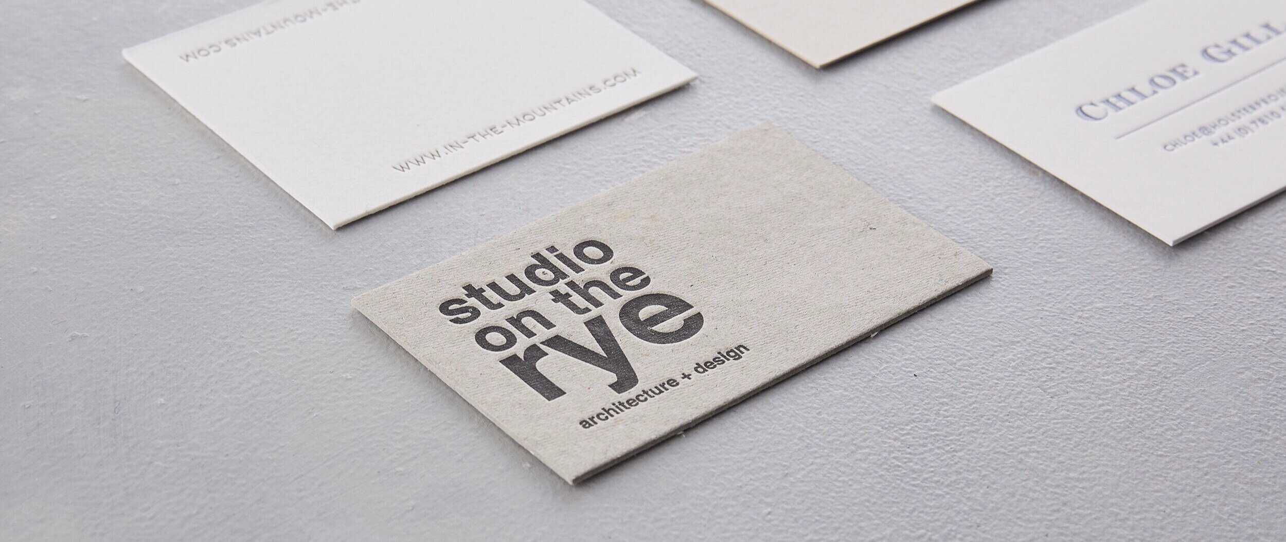 Letterpress Recycled Business Cards