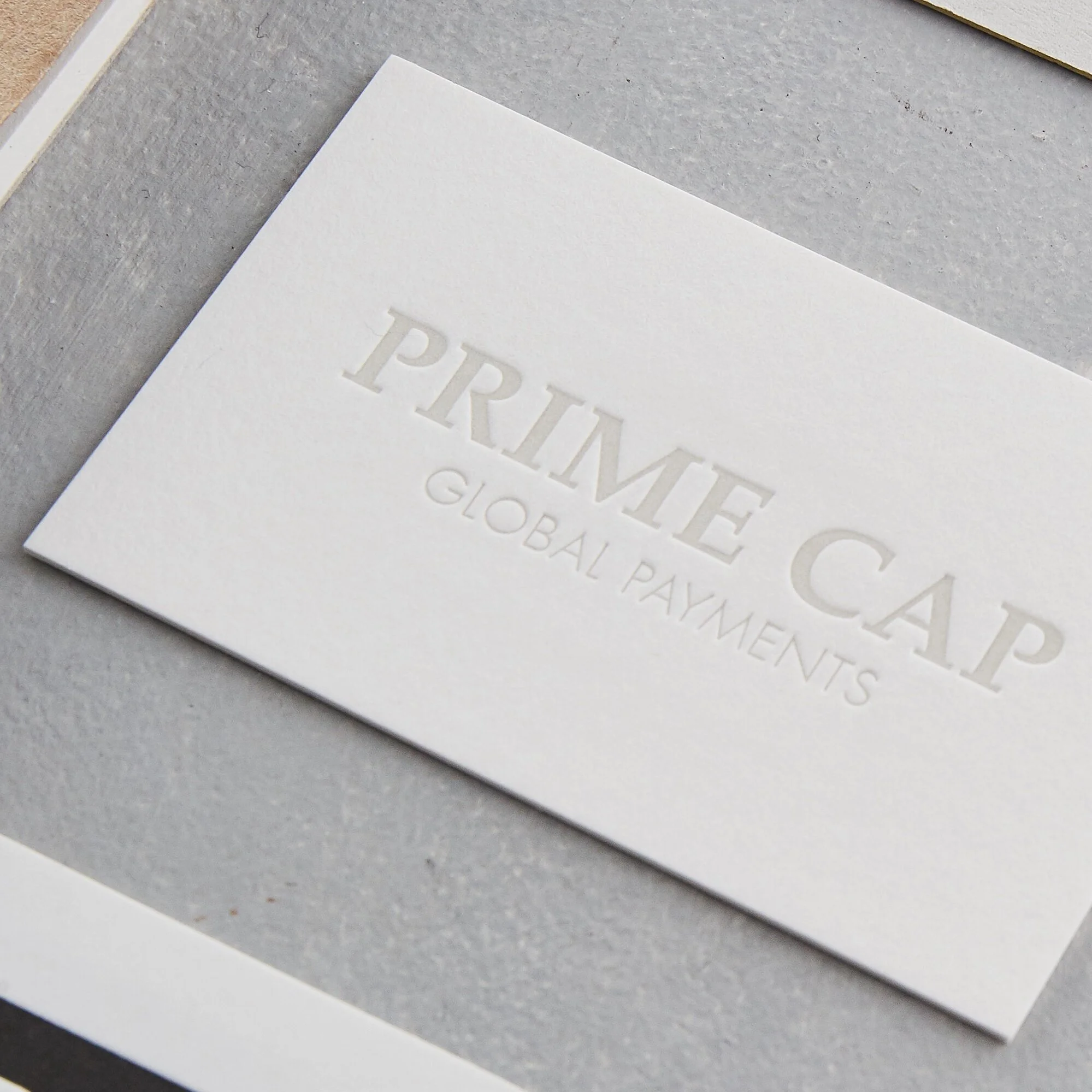 Debossed, Blind 'Embossed' Business Cards by Wolf & Ink