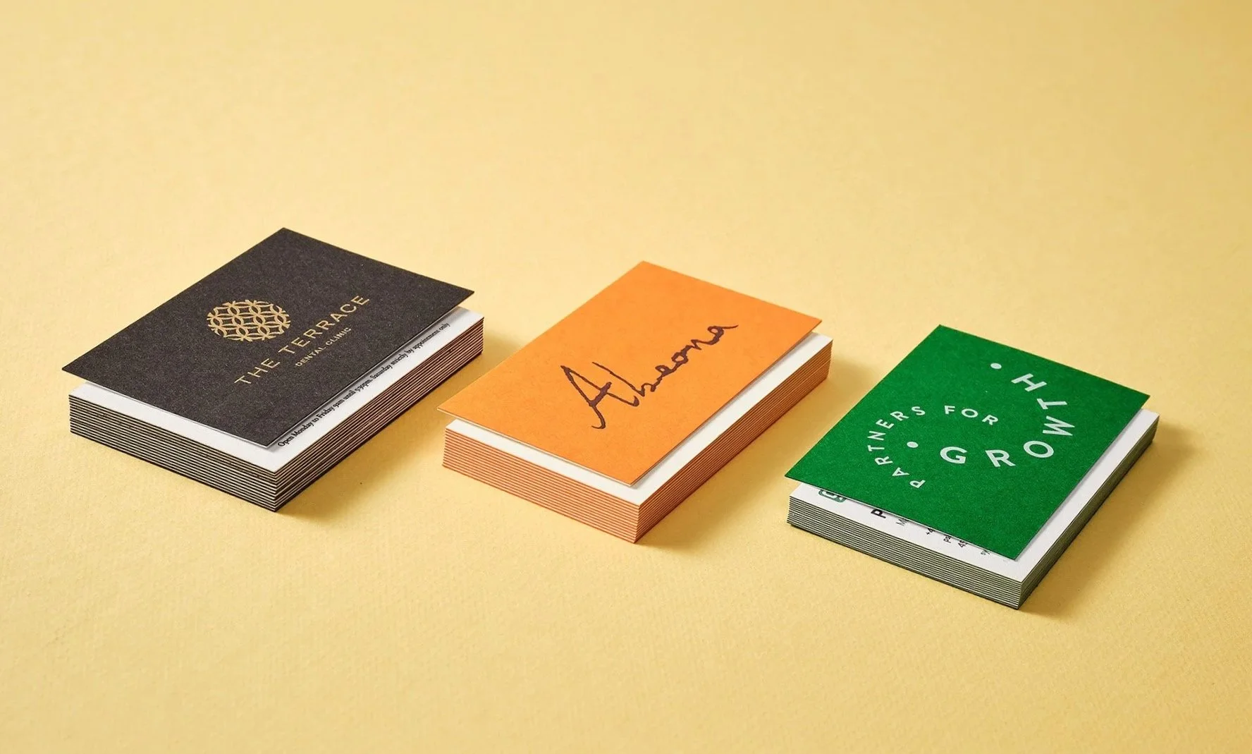 Duplex two-tone business cards
