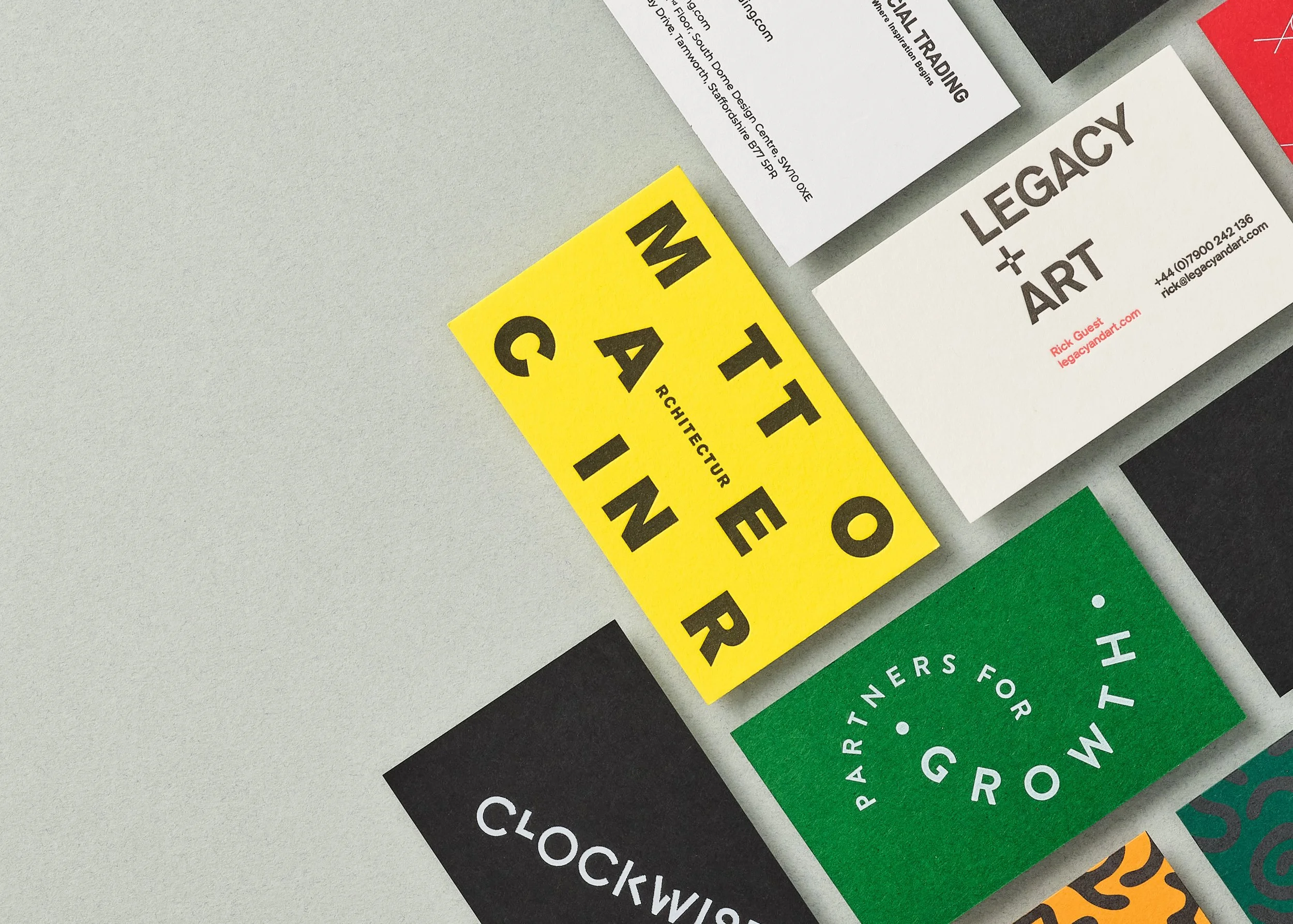 bold letterpress colour premium business cards
