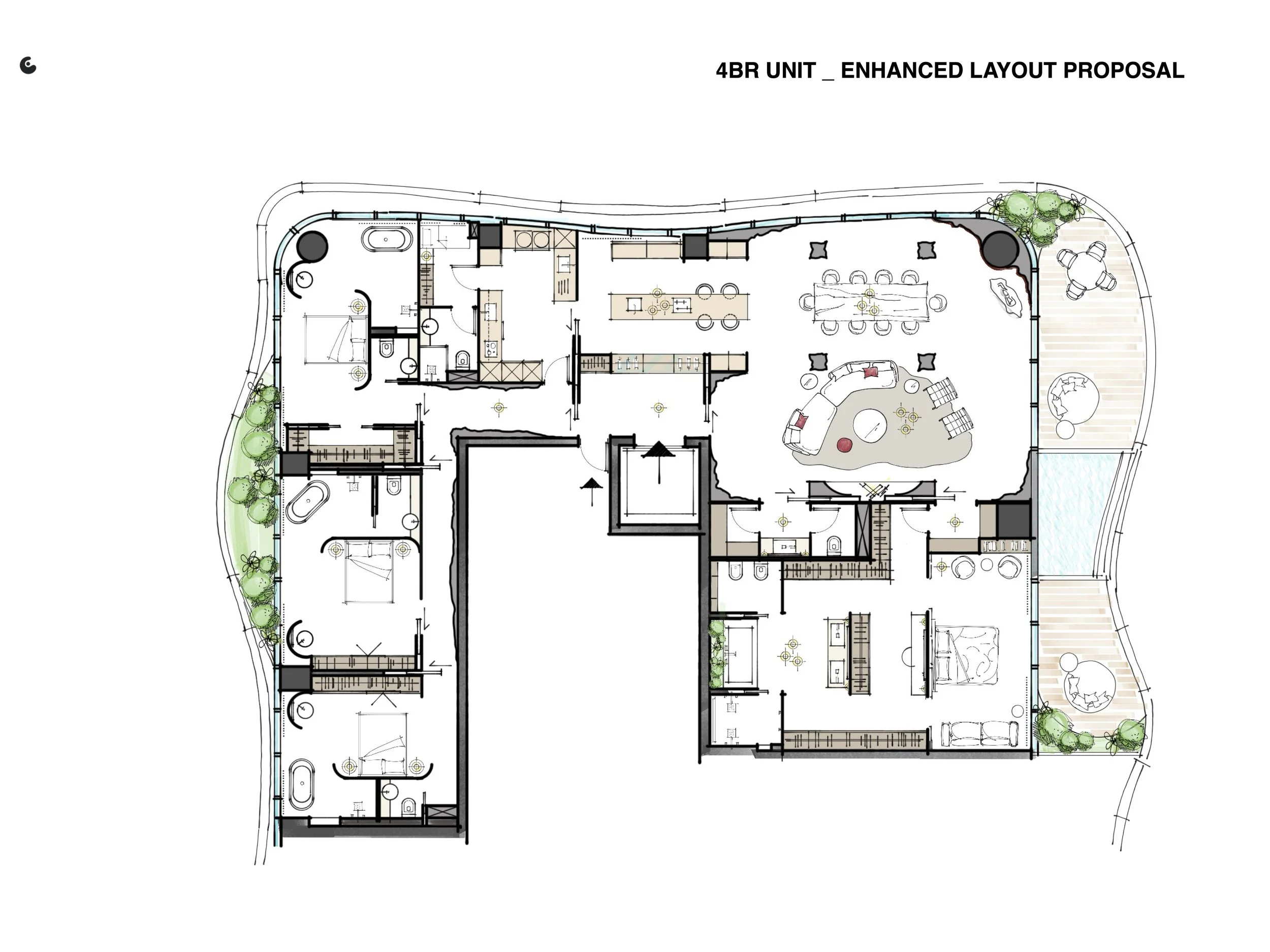 Maison Margiela Penthouse Concept Layout