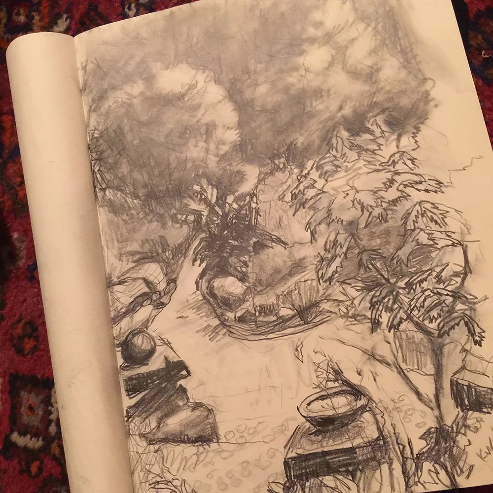 Drawing, Coastal Maine Botanical Gardens