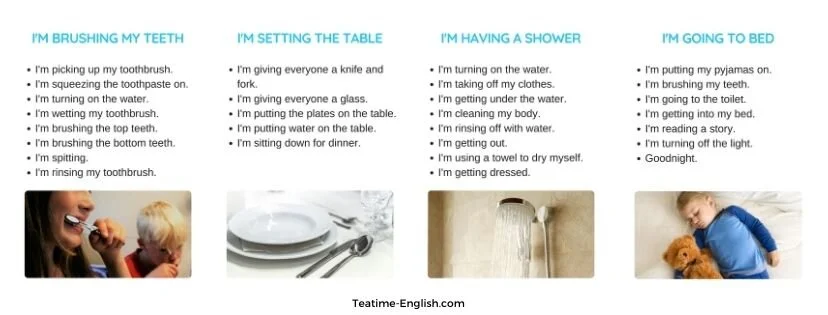 Free Printable English Routine Scripts for Children — Teatime English
