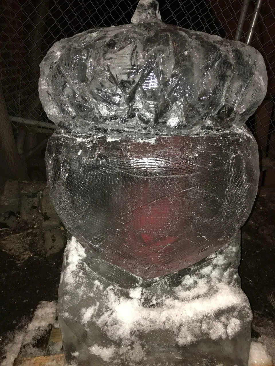 Ice Sculpting at the Black Squirrell