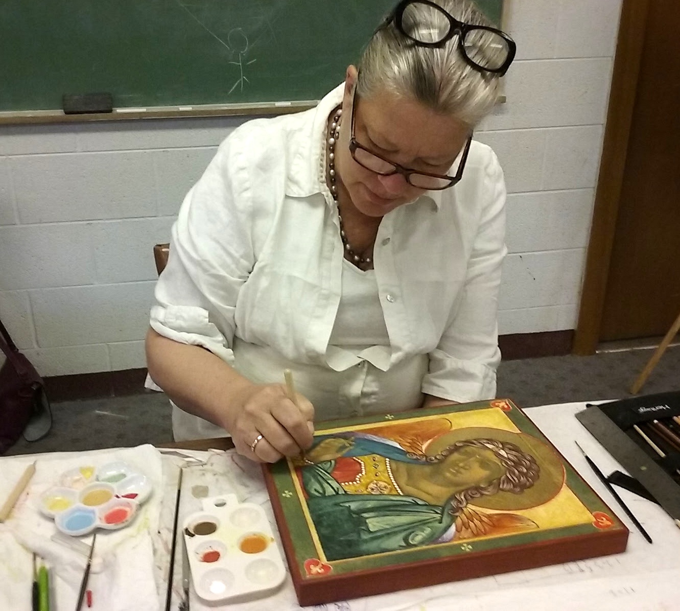 Demonstrating at Denver Archangel Raphael workshop