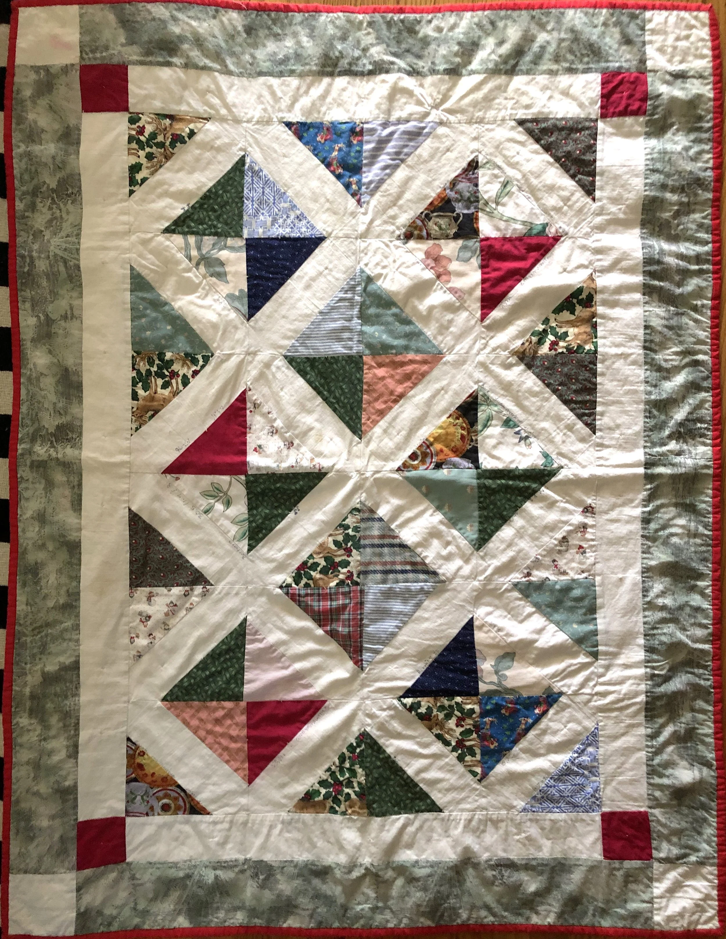 Snowy Crossroads, friendship quilt 1994