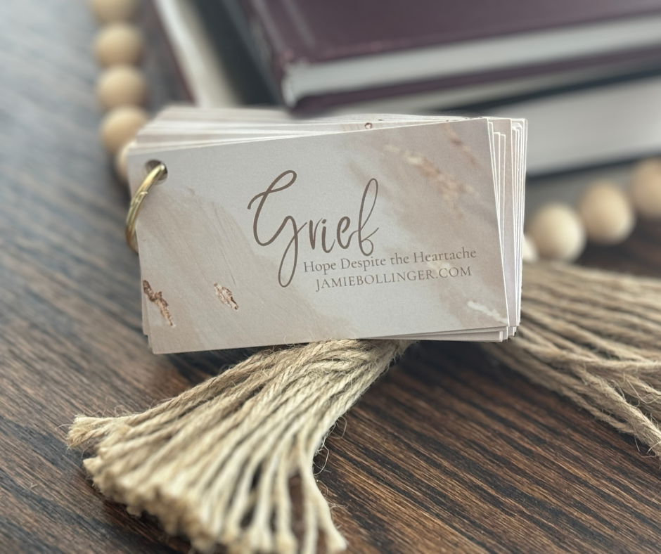 Grief Scripture Cards set of 24, front and back