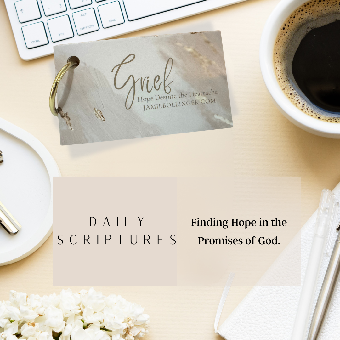 Grief Scripture Cards set of 24, front and back