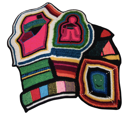 Happy Alien Blanket by Paris Essex Knitted and crocheted by hand, these blankets are made by Carolyn Clewer (from Essex) and Tiphane de Lussy (from Paris), who have collaborated since first meeting at London's Royal College of Art. The results are spontaneous, creative and just a little bit crazy. £1,800 ($2,411).