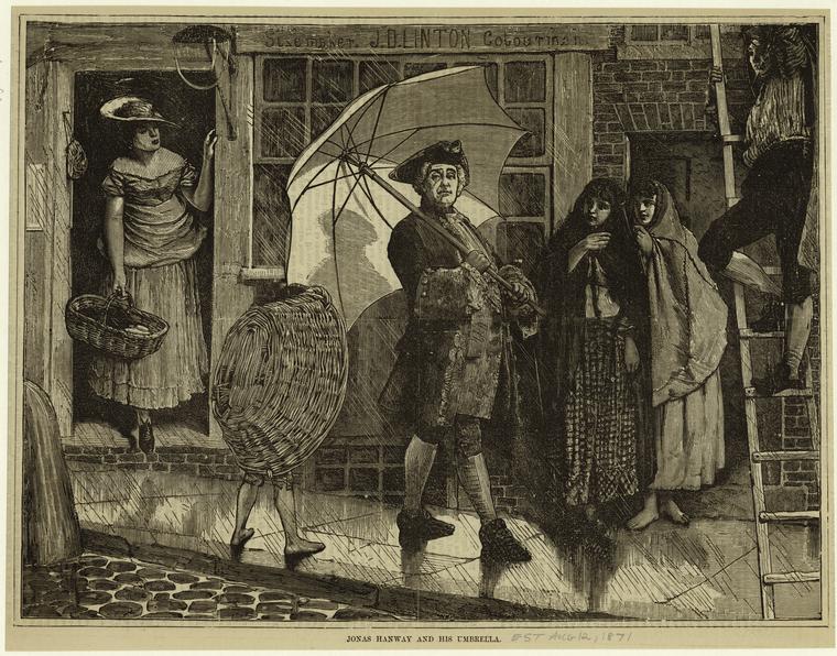 Jonas Hanway and his umbrella.