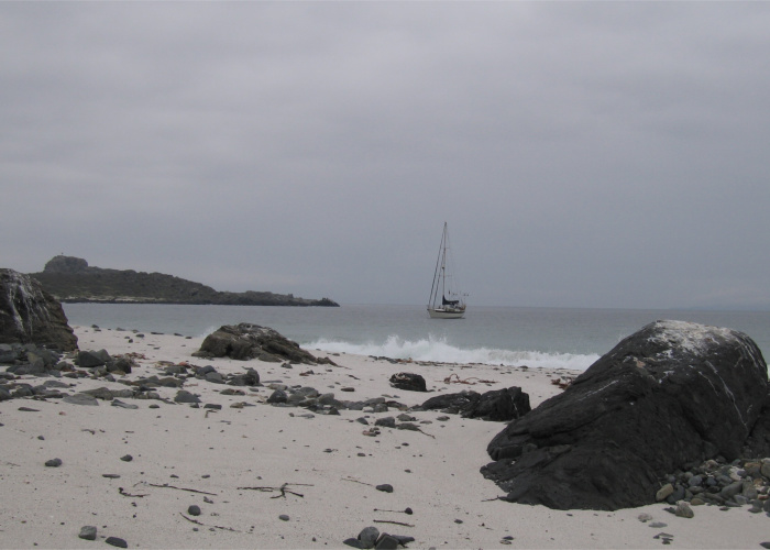 Nine of cups at anchor off isla damas