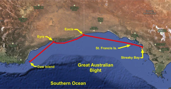 Nine of cups' route across the bight