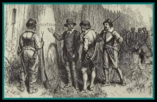 All that was found of the Roanoke Colony was an abandoned site and a palisade at the fort with the word "Croatan" carved on it.