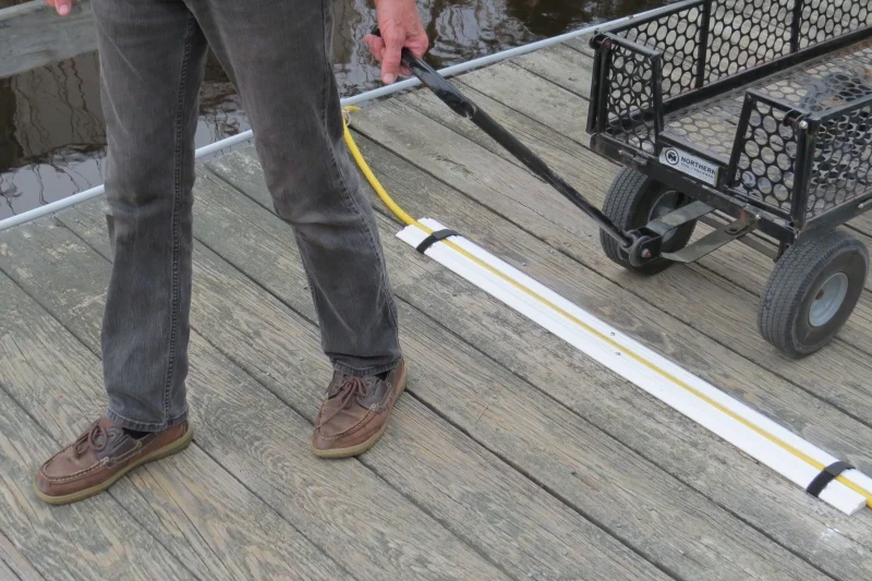  Watching a dock cart run over an expensive new cable is painful.