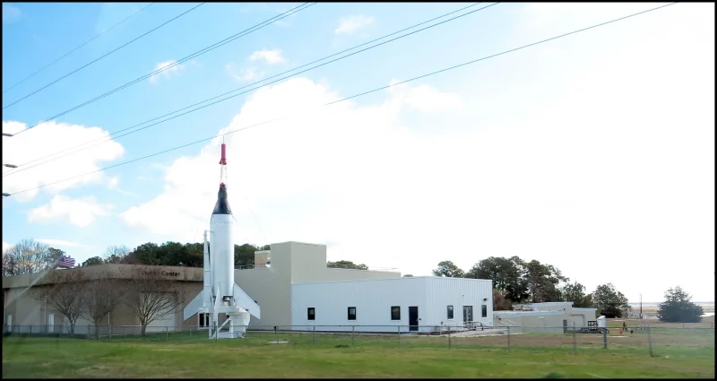 The staged rocket caught our eye as we whizzed past the NASA Visitor's Center