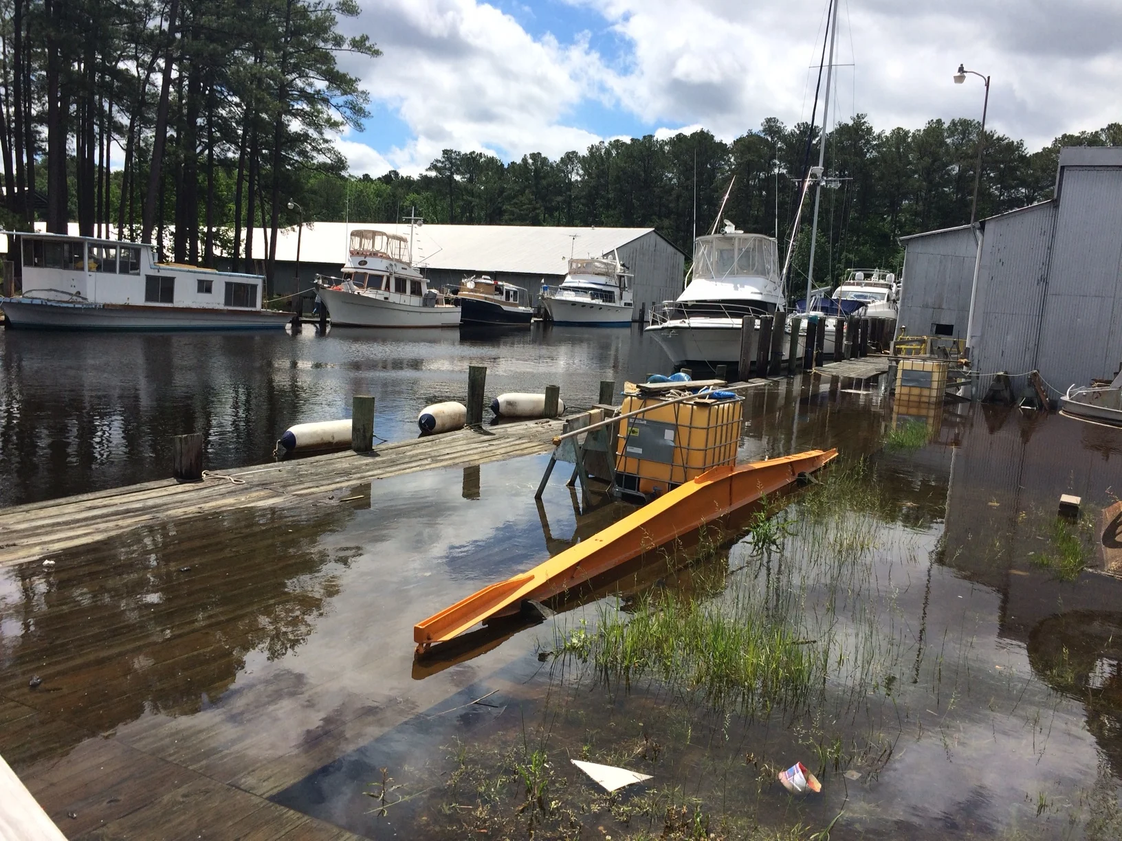 Getting to the boat was a challenge and unloading was out of the question.